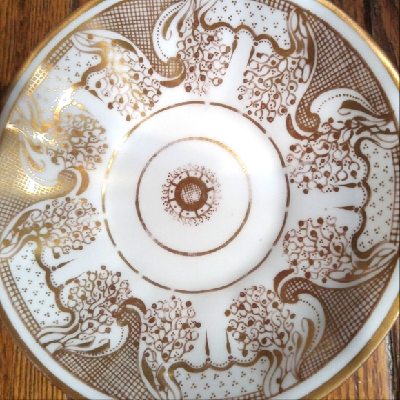 Hicks&Meigh!1806-1822! English bone Fine China gold gilt handpainted saucer&cup! - Picture 10 of 12